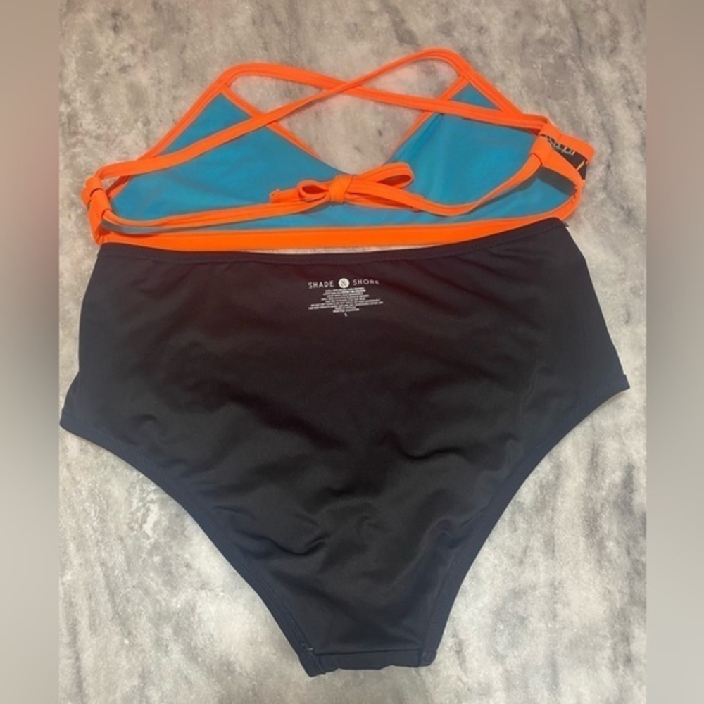 Multi Color Bikini Top and Black Bottom 2 piece SKU200 - Picture 3 of 10